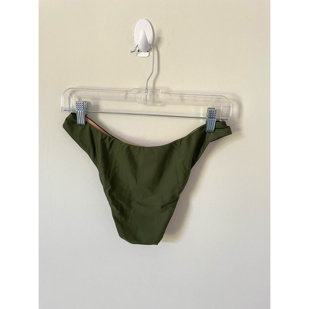 J. Crew High Rise Bikini Bottom Hunter Green Size Small NEW - Picture 2 of 7